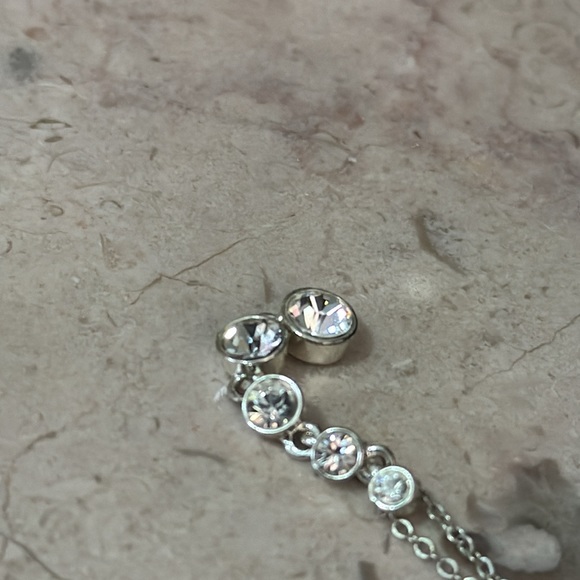 Like New 5 Stone Journey Pendant-Silver Toned-With Box - Picture 15 of 16